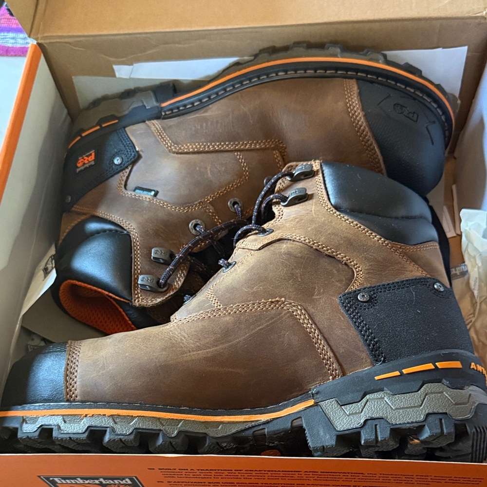 Timberland PRO Men's Tan and Black Work Boots